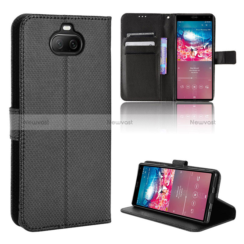 Leather Case Stands Flip Cover Holder BY1 for Sony Xperia 8