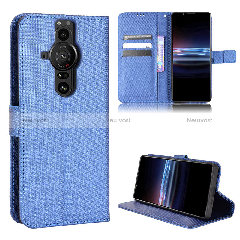 Leather Case Stands Flip Cover Holder BY1 for Sony Xperia PRO-I