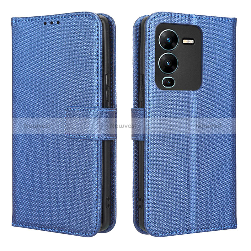 Leather Case Stands Flip Cover Holder BY1 for Vivo V25 Pro 5G