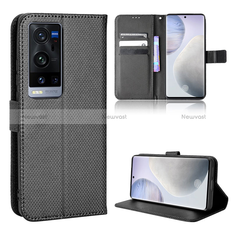 Leather Case Stands Flip Cover Holder BY1 for Vivo X60 Pro+ Plus 5G