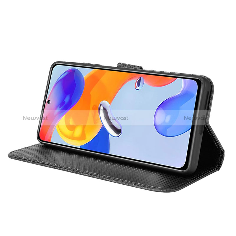 Leather Case Stands Flip Cover Holder BY1 for Xiaomi Redmi Note 11 Pro 4G