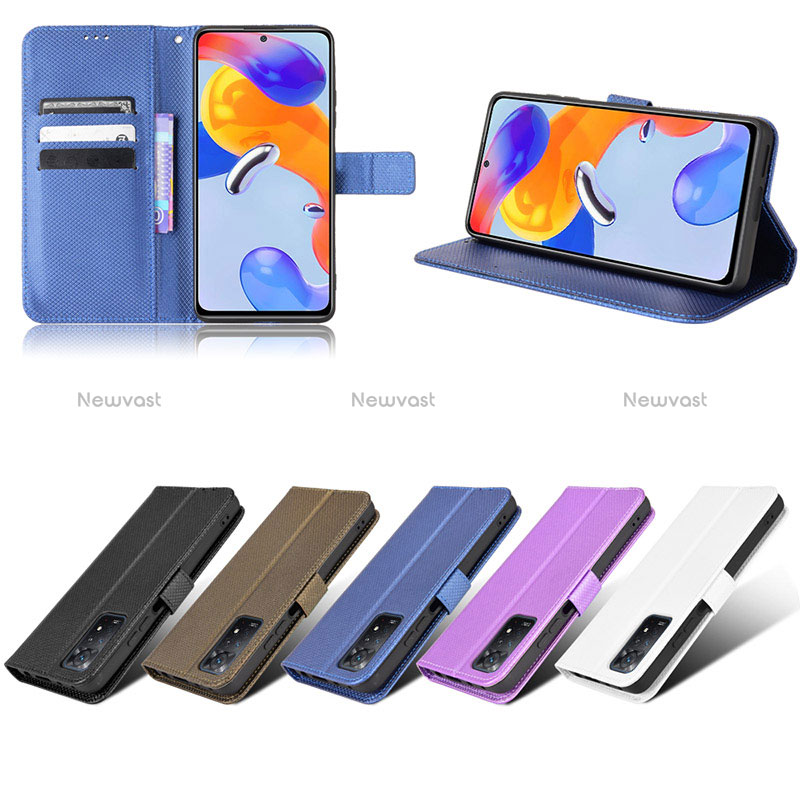 Leather Case Stands Flip Cover Holder BY1 for Xiaomi Redmi Note 11 Pro 4G