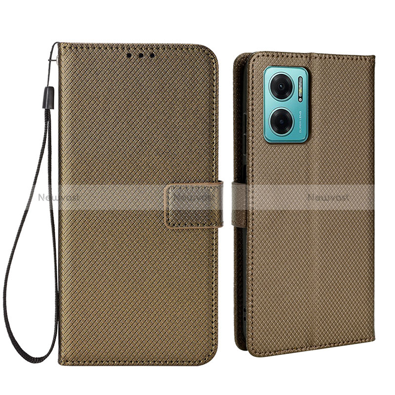 Leather Case Stands Flip Cover Holder BY1 for Xiaomi Redmi Note 11E 5G