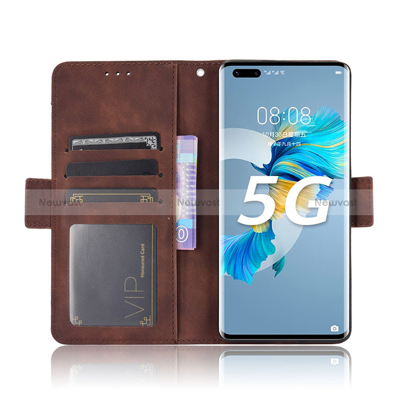 Leather Case Stands Flip Cover Holder BY2 for Huawei Mate 40 Pro+ Plus