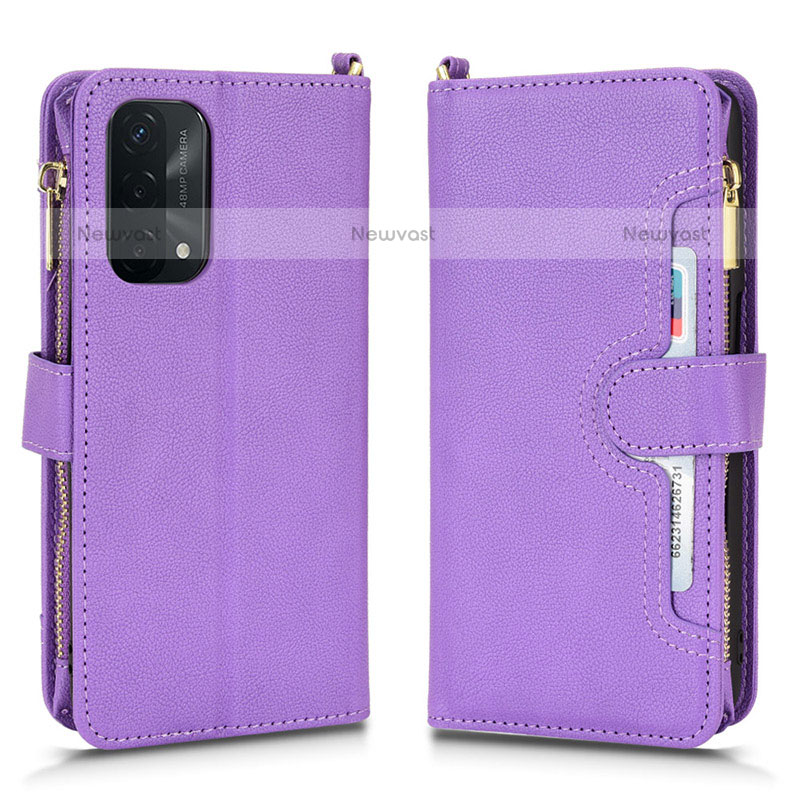 Leather Case Stands Flip Cover Holder BY2 for OnePlus Nord N200 5G