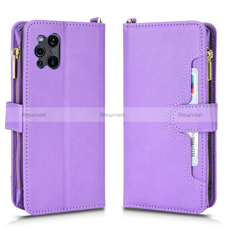 Leather Case Stands Flip Cover Holder BY2 for Oppo Find X3 5G