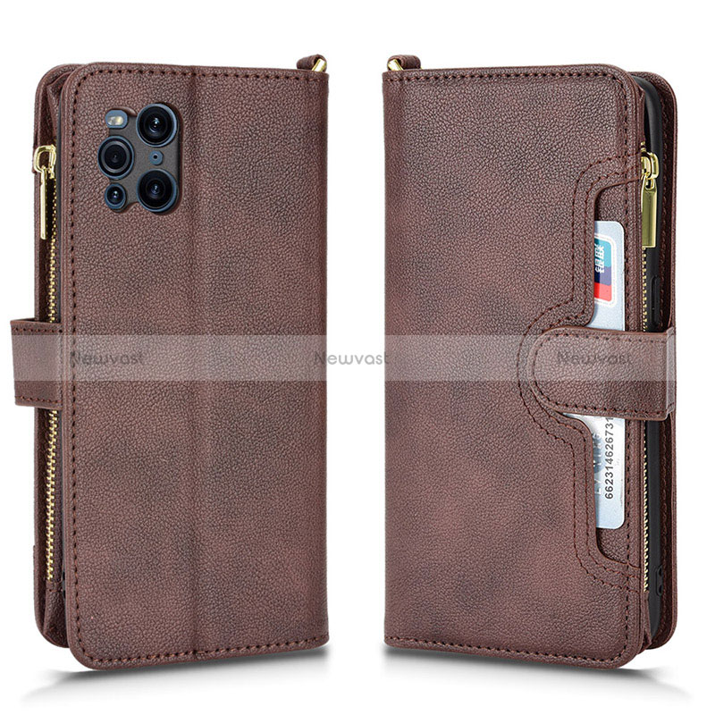 Leather Case Stands Flip Cover Holder BY2 for Oppo Find X3 5G