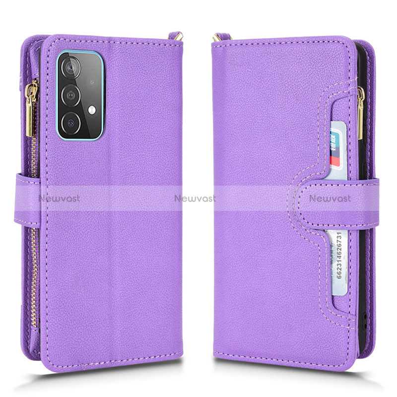 Leather Case Stands Flip Cover Holder BY2 for Samsung Galaxy A52 5G