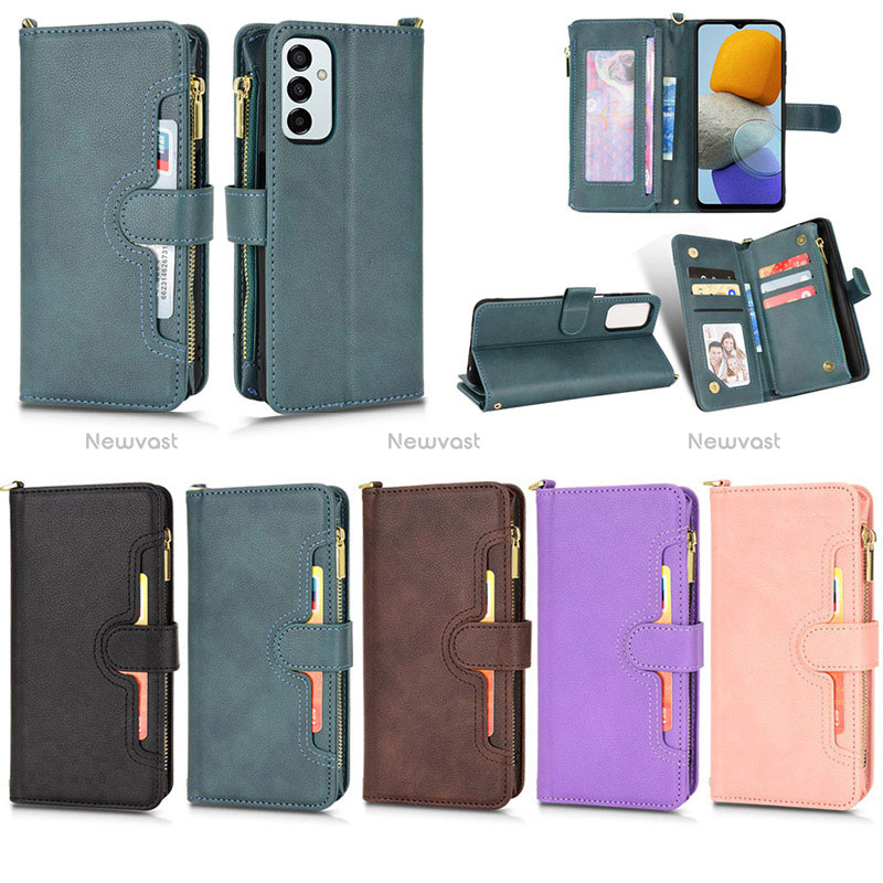 Leather Case Stands Flip Cover Holder BY2 for Samsung Galaxy M23 5G