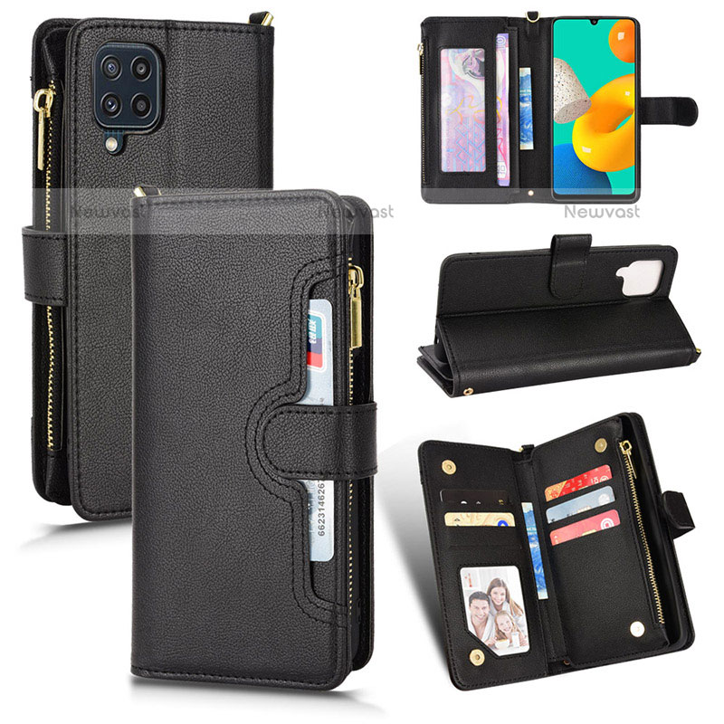 Leather Case Stands Flip Cover Holder BY2 for Samsung Galaxy M32 4G
