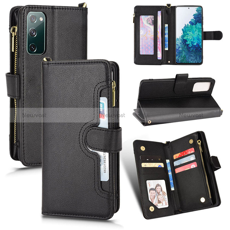Leather Case Stands Flip Cover Holder BY2 for Samsung Galaxy S20 FE (2022) 5G