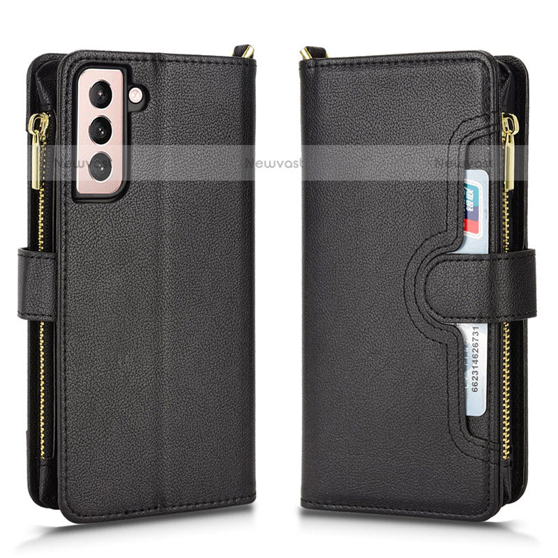 Leather Case Stands Flip Cover Holder BY2 for Samsung Galaxy S22 5G