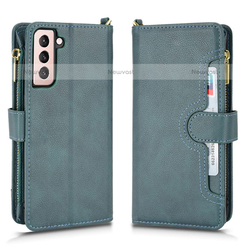Leather Case Stands Flip Cover Holder BY2 for Samsung Galaxy S22 5G