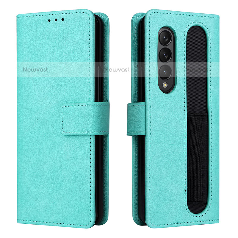 Leather Case Stands Flip Cover Holder BY2 for Samsung Galaxy Z Fold3 5G
