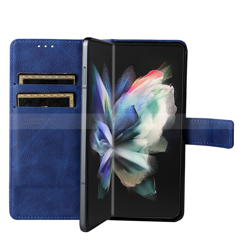 Leather Case Stands Flip Cover Holder BY2 for Samsung Galaxy Z Fold4 5G