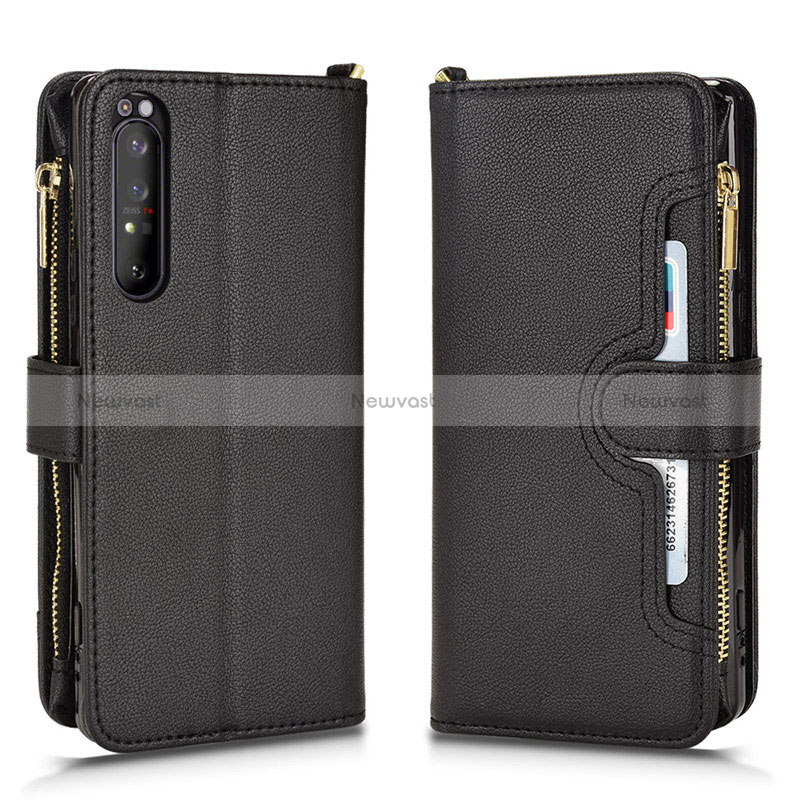 Leather Case Stands Flip Cover Holder BY2 for Sony Xperia 1 II