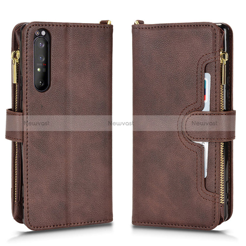 Leather Case Stands Flip Cover Holder BY2 for Sony Xperia 1 II