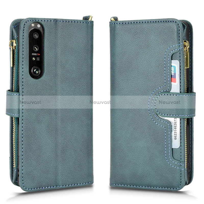 Leather Case Stands Flip Cover Holder BY2 for Sony Xperia 1 III