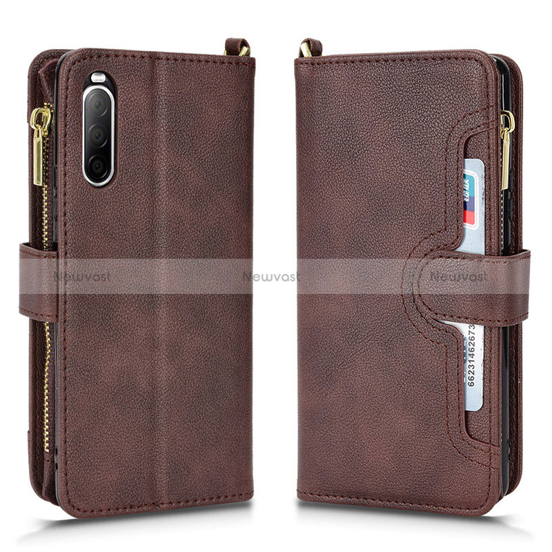 Leather Case Stands Flip Cover Holder BY2 for Sony Xperia 10 II