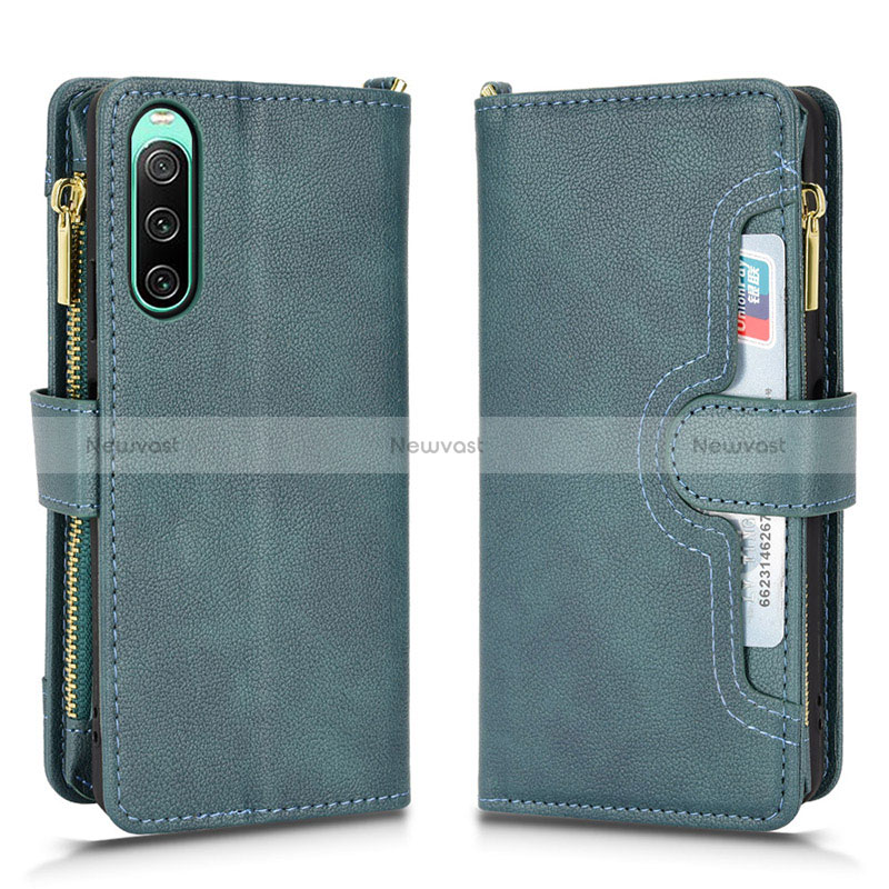 Leather Case Stands Flip Cover Holder BY2 for Sony Xperia 10 IV SOG07