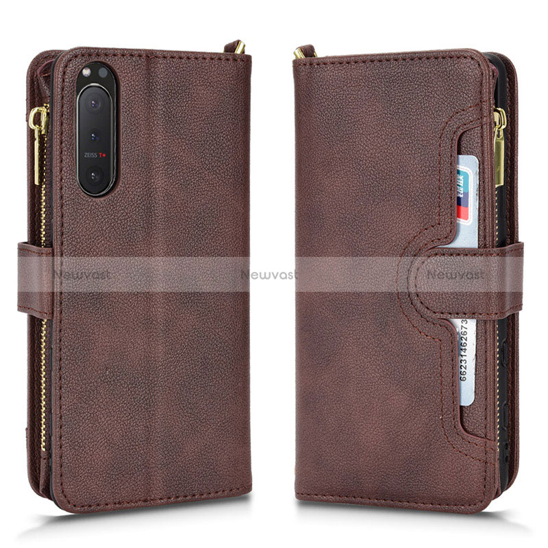 Leather Case Stands Flip Cover Holder BY2 for Sony Xperia 5 II