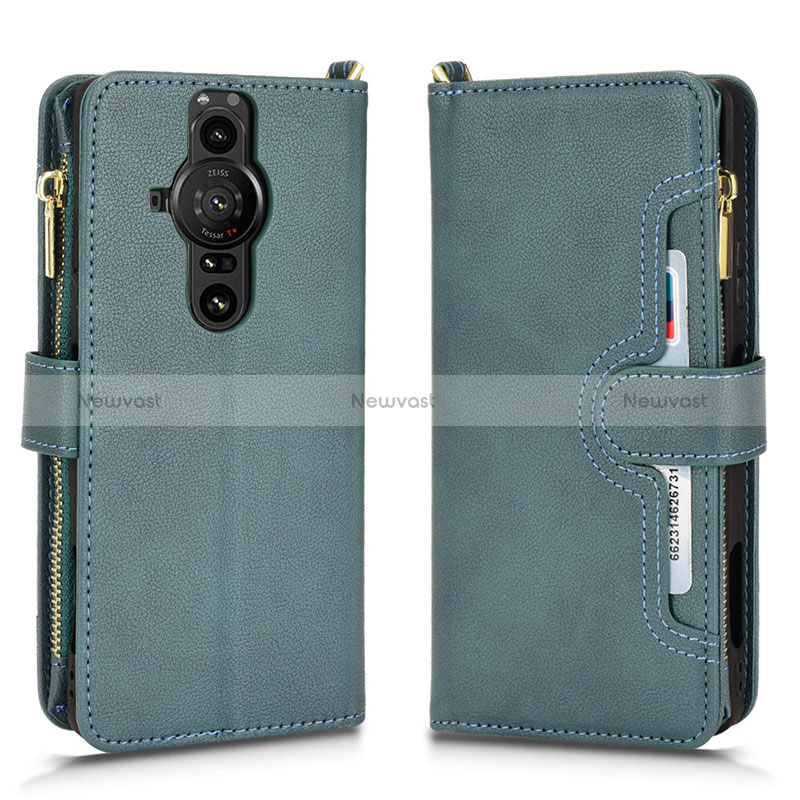 Leather Case Stands Flip Cover Holder BY2 for Sony Xperia PRO-I