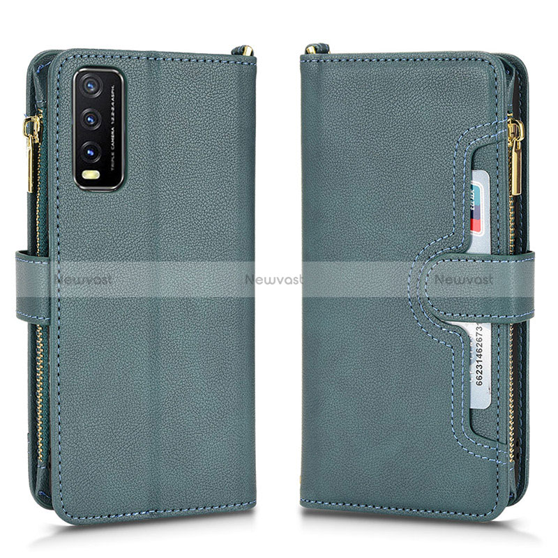 Leather Case Stands Flip Cover Holder BY2 for Vivo Y11s