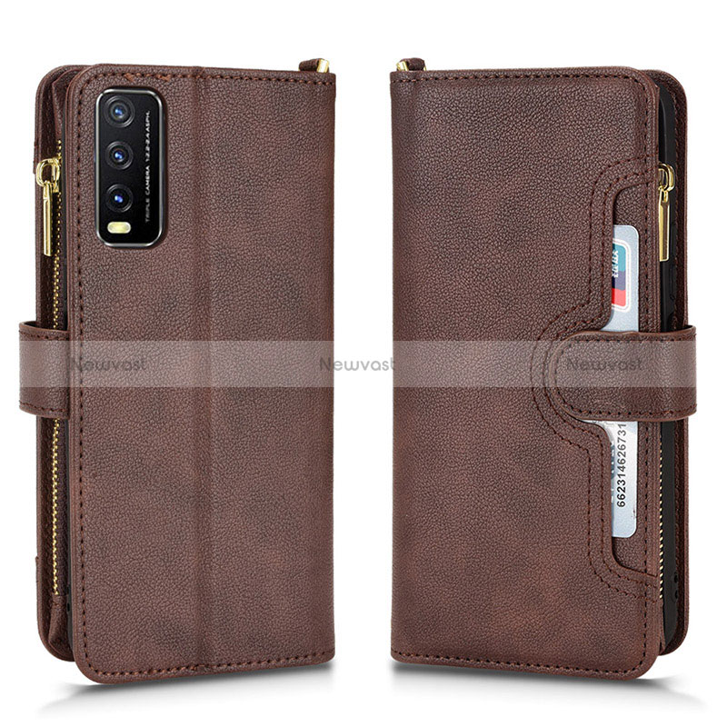 Leather Case Stands Flip Cover Holder BY2 for Vivo Y20