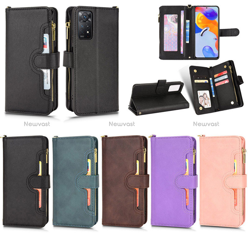 Leather Case Stands Flip Cover Holder BY2 for Xiaomi Redmi Note 11 Pro 4G