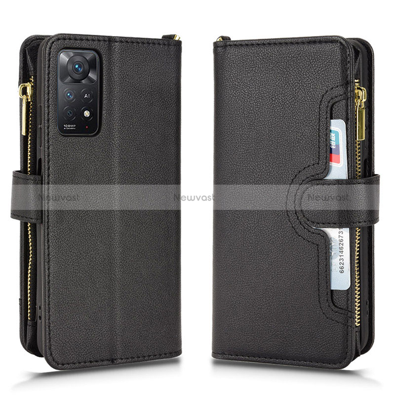 Leather Case Stands Flip Cover Holder BY2 for Xiaomi Redmi Note 11 Pro 4G