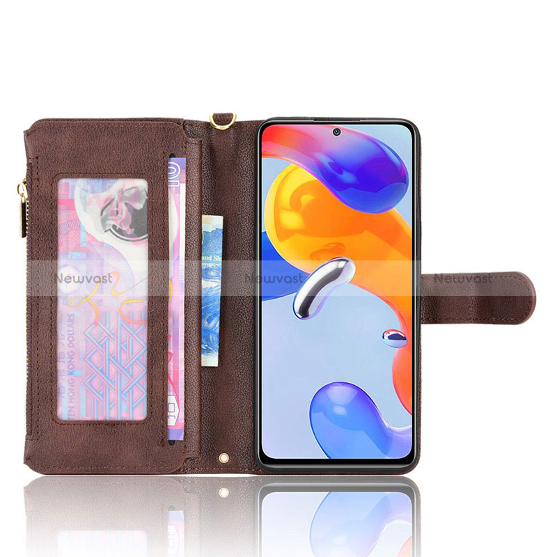 Leather Case Stands Flip Cover Holder BY2 for Xiaomi Redmi Note 11 Pro 4G