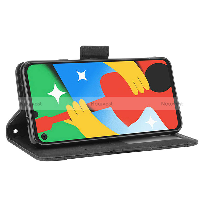 Leather Case Stands Flip Cover Holder BY3 for Google Pixel 4a 5G