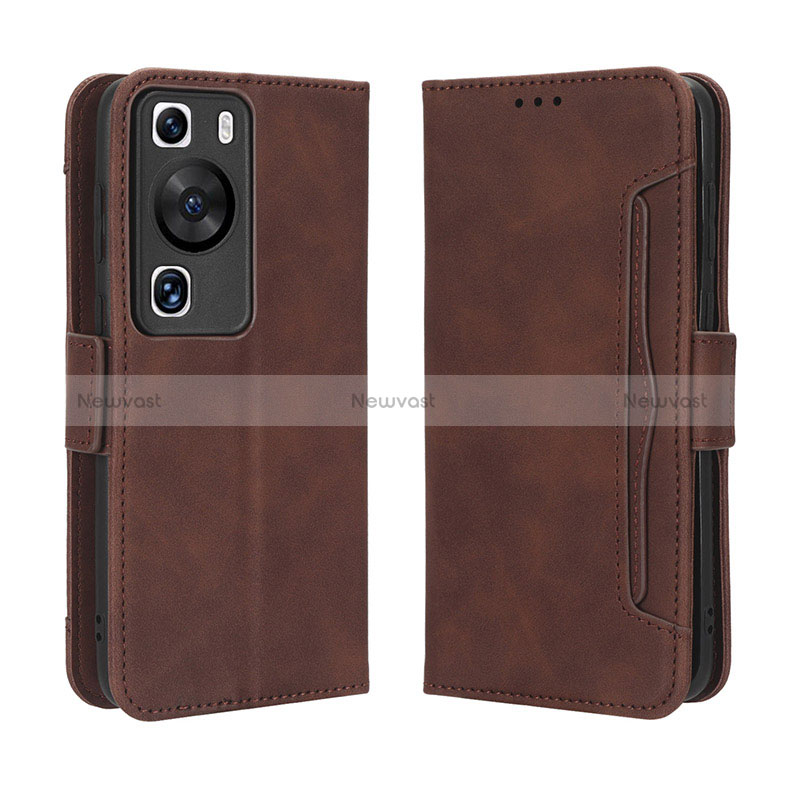 Leather Case Stands Flip Cover Holder BY3 for Huawei P60 Pro