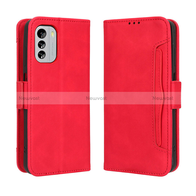 Leather Case Stands Flip Cover Holder BY3 for Nokia G60 5G