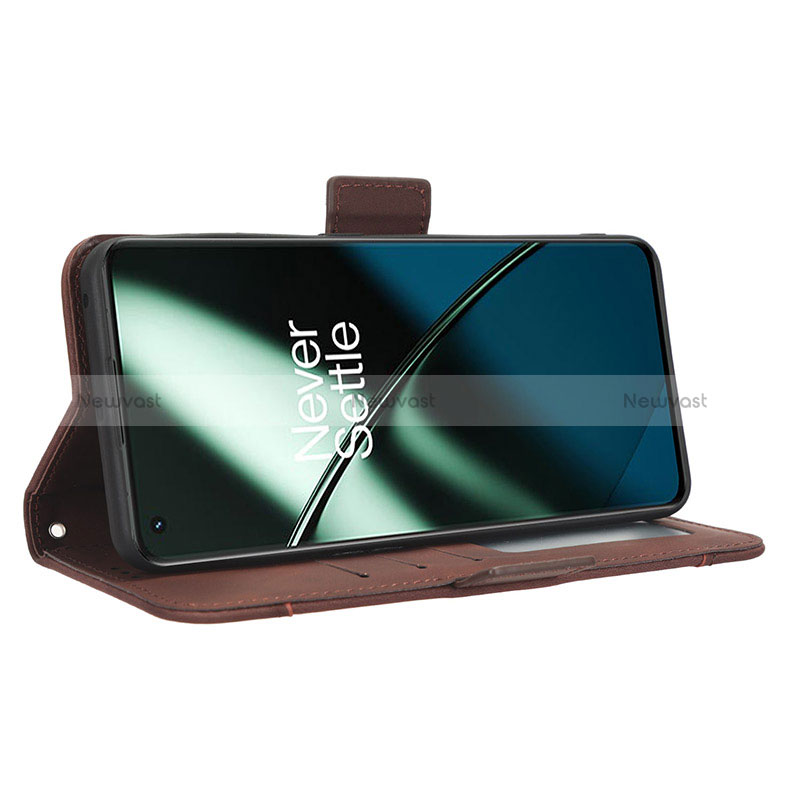 Leather Case Stands Flip Cover Holder BY3 for OnePlus 11R 5G