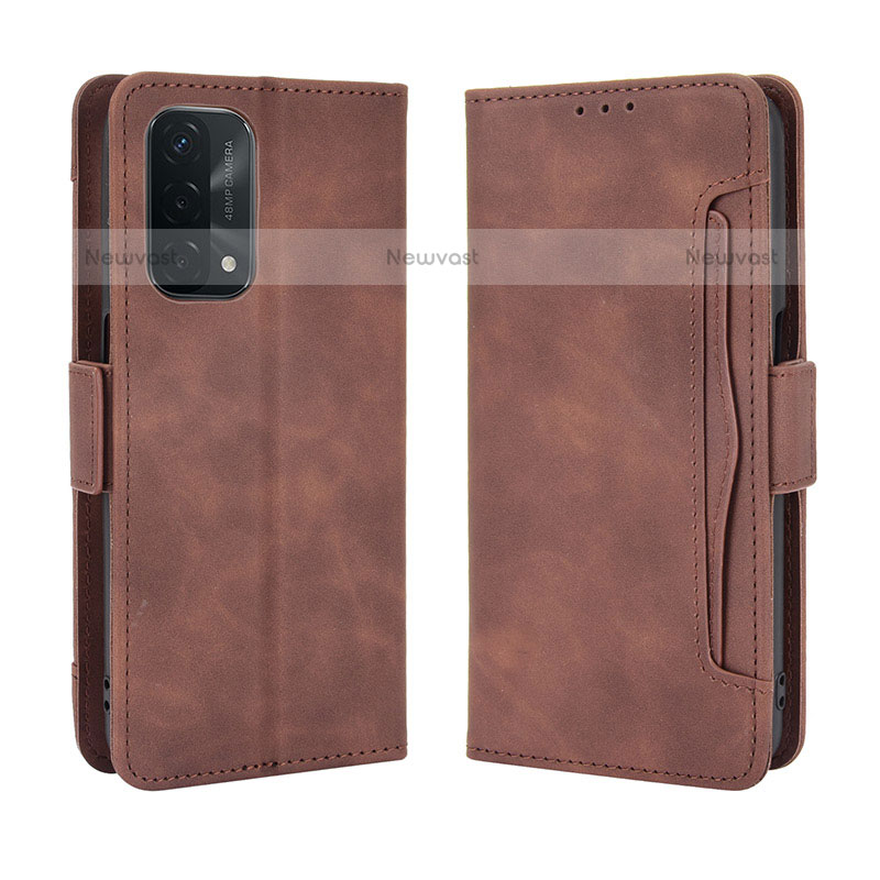 Leather Case Stands Flip Cover Holder BY3 for OnePlus Nord N200 5G