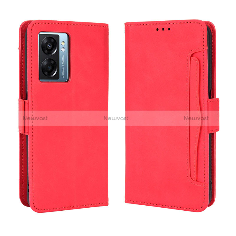 Leather Case Stands Flip Cover Holder BY3 for Oppo A56S 5G