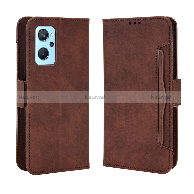Leather Case Stands Flip Cover Holder BY3 for Oppo A96 4G