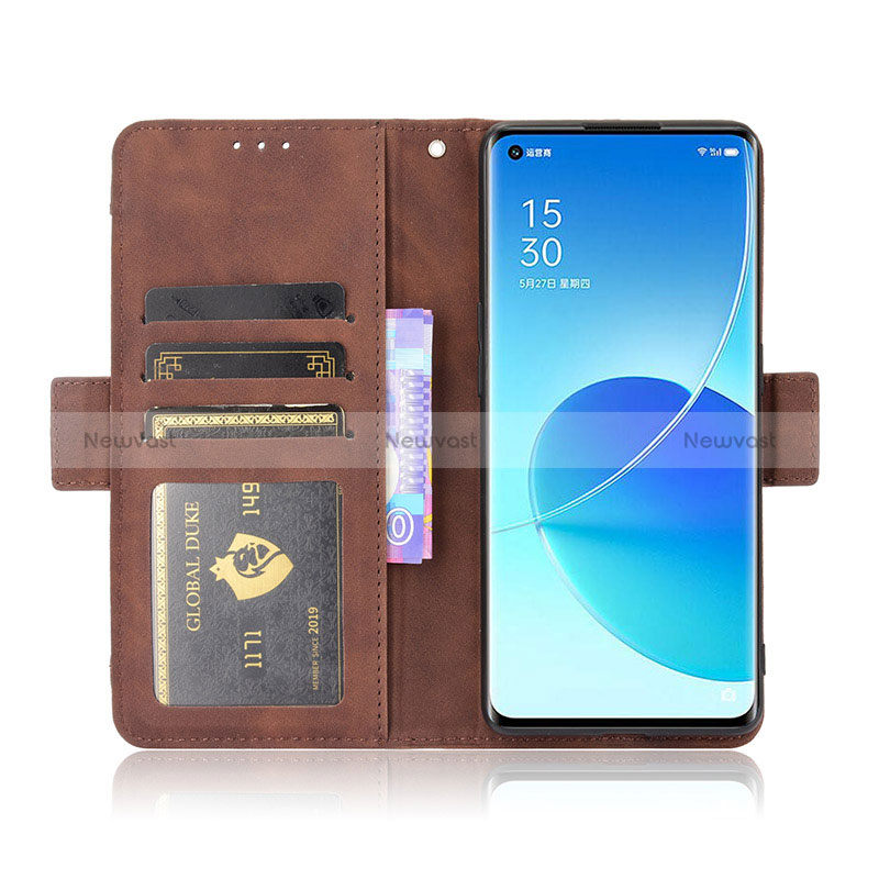 Leather Case Stands Flip Cover Holder BY3 for Oppo Reno6 Pro 5G India