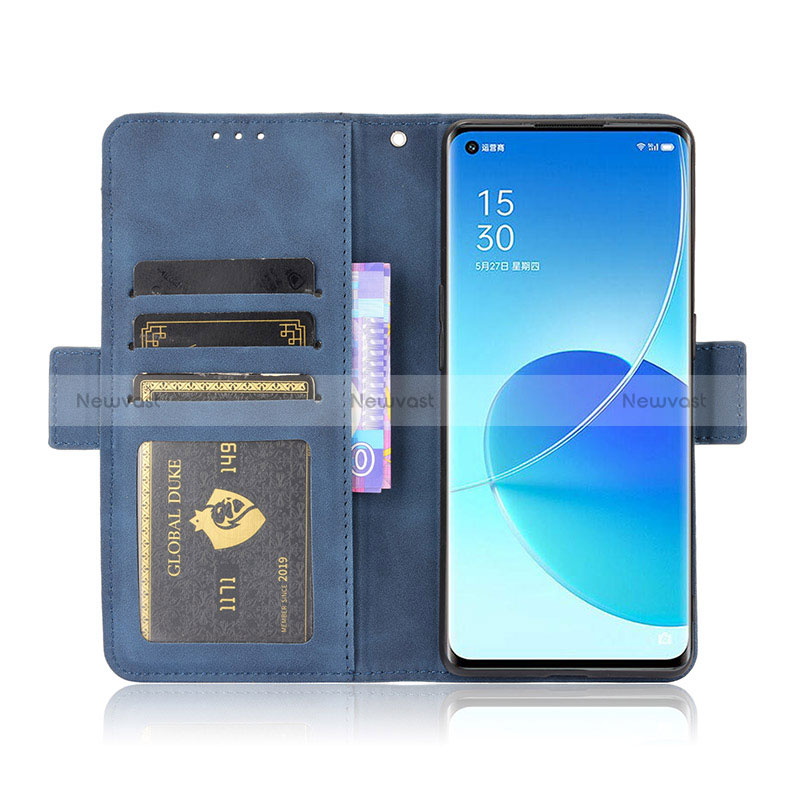 Leather Case Stands Flip Cover Holder BY3 for Oppo Reno6 Pro+ Plus 5G