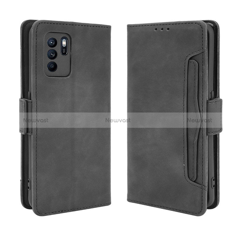 Leather Case Stands Flip Cover Holder BY3 for Oppo Reno6 Z 5G