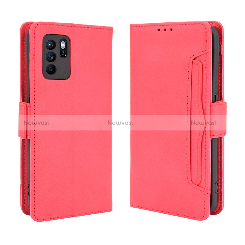 Leather Case Stands Flip Cover Holder BY3 for Oppo Reno6 Z 5G