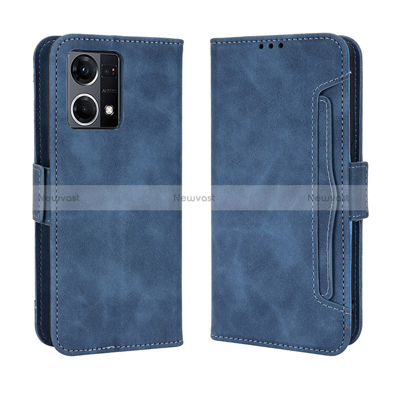 Leather Case Stands Flip Cover Holder BY3 for Oppo Reno7 4G
