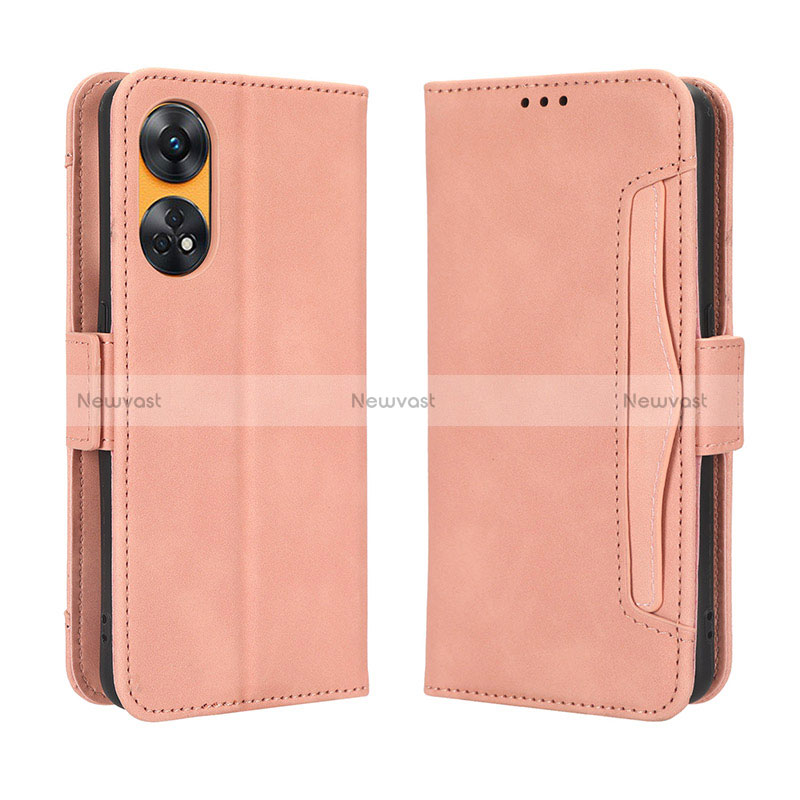 Leather Case Stands Flip Cover Holder BY3 for Oppo Reno8 T 4G