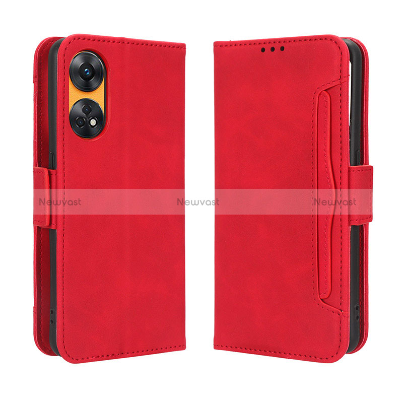 Leather Case Stands Flip Cover Holder BY3 for Oppo Reno8 T 4G