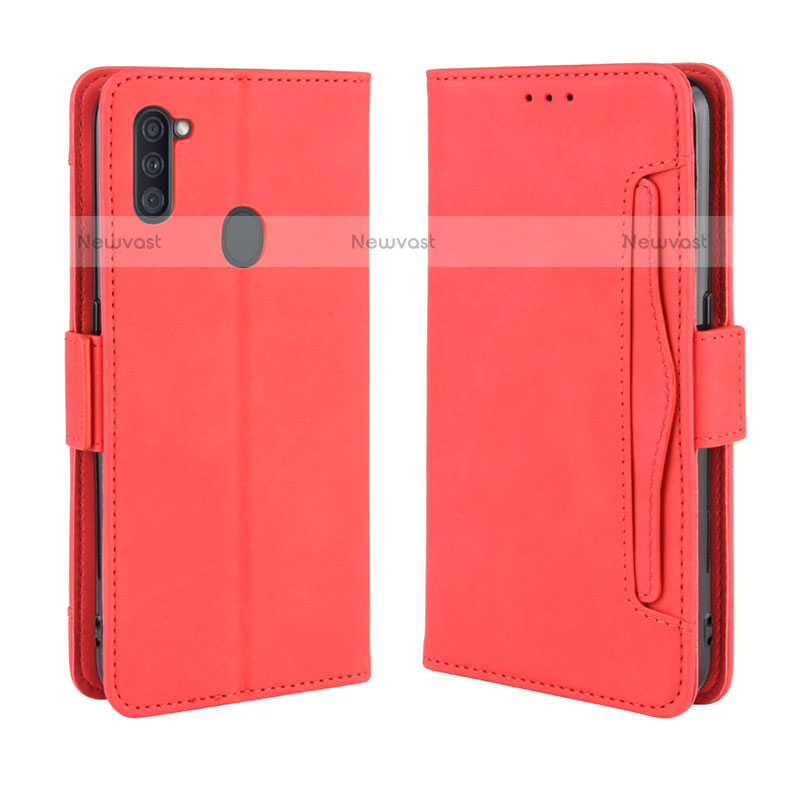 Leather Case Stands Flip Cover Holder BY3 for Samsung Galaxy A11