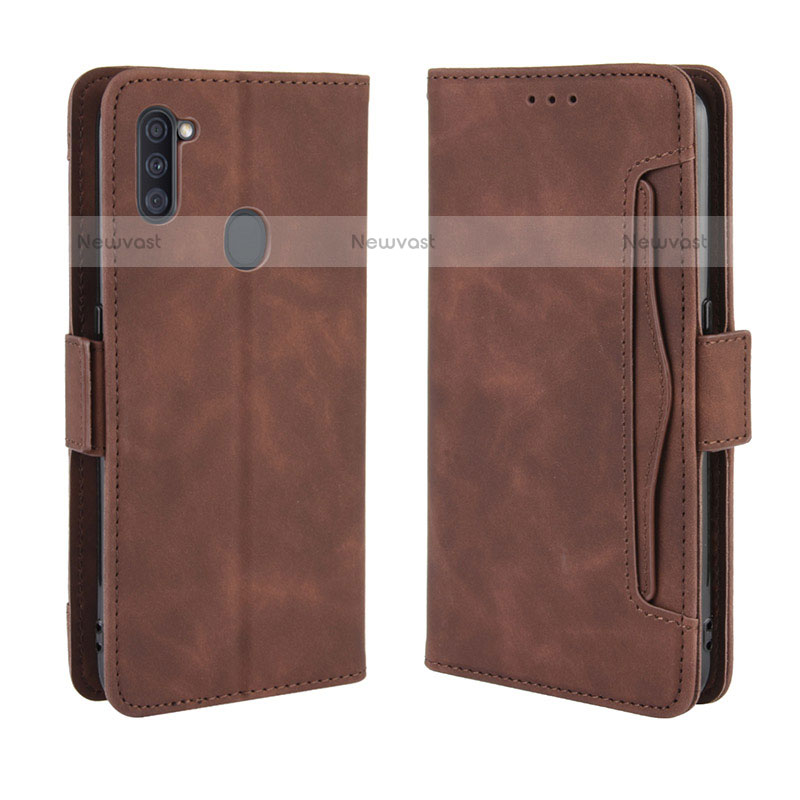 Leather Case Stands Flip Cover Holder BY3 for Samsung Galaxy A11