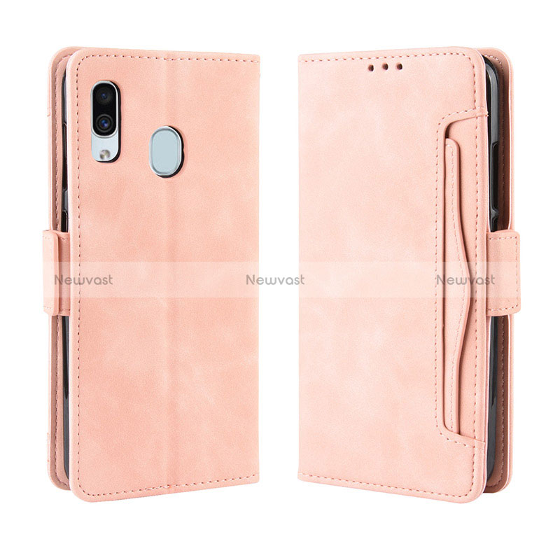 Leather Case Stands Flip Cover Holder BY3 for Samsung Galaxy A20e