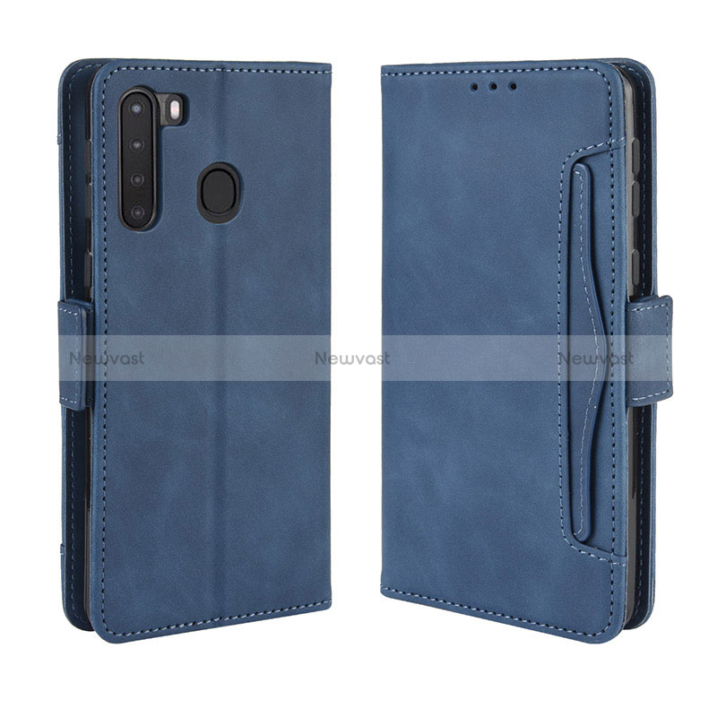 Leather Case Stands Flip Cover Holder BY3 for Samsung Galaxy A21