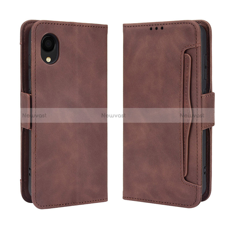 Leather Case Stands Flip Cover Holder BY3 for Samsung Galaxy A22 5G SC-56B